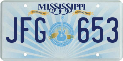MS license plate JFG653