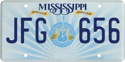 MS license plate JFG656
