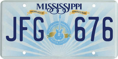 MS license plate JFG676