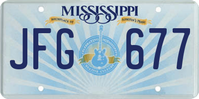 MS license plate JFG677