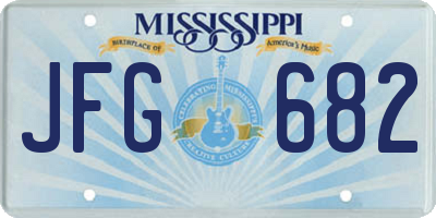 MS license plate JFG682