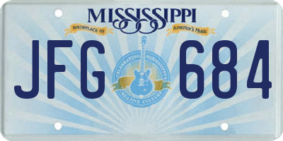 MS license plate JFG684