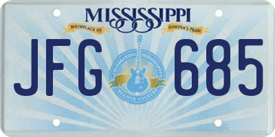MS license plate JFG685