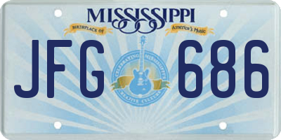 MS license plate JFG686