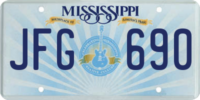 MS license plate JFG690
