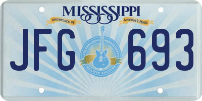 MS license plate JFG693