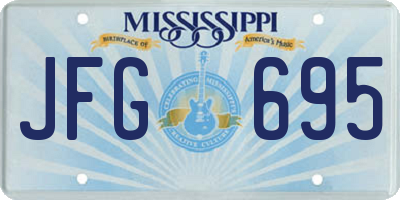 MS license plate JFG695