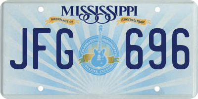 MS license plate JFG696
