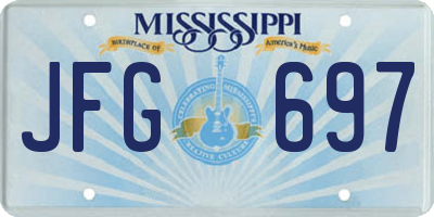 MS license plate JFG697