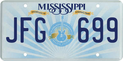 MS license plate JFG699