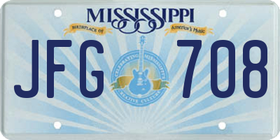 MS license plate JFG708