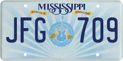 MS license plate JFG709
