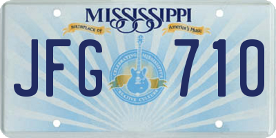 MS license plate JFG710