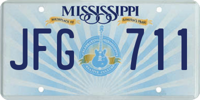 MS license plate JFG711