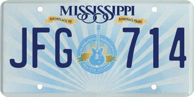 MS license plate JFG714