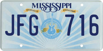 MS license plate JFG716