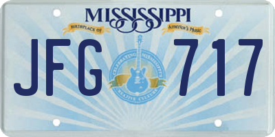 MS license plate JFG717