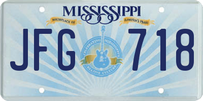 MS license plate JFG718