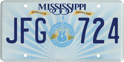 MS license plate JFG724