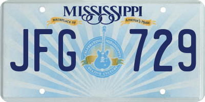 MS license plate JFG729