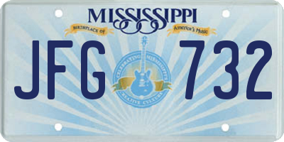 MS license plate JFG732