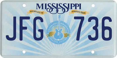 MS license plate JFG736