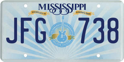 MS license plate JFG738