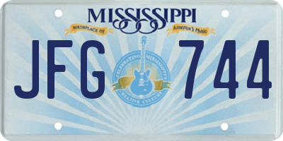 MS license plate JFG744