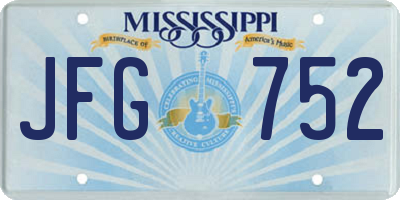 MS license plate JFG752