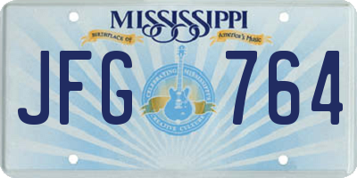MS license plate JFG764