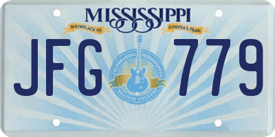 MS license plate JFG779