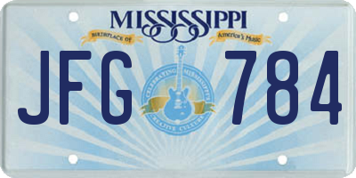 MS license plate JFG784