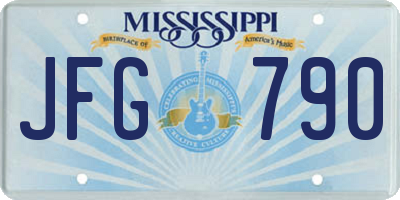MS license plate JFG790