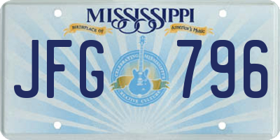 MS license plate JFG796