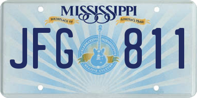 MS license plate JFG811