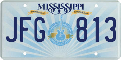 MS license plate JFG813