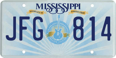 MS license plate JFG814