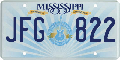 MS license plate JFG822