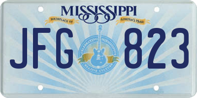MS license plate JFG823