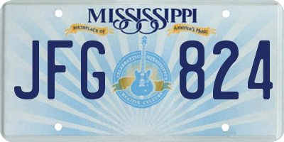 MS license plate JFG824
