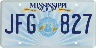 MS license plate JFG827
