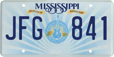 MS license plate JFG841