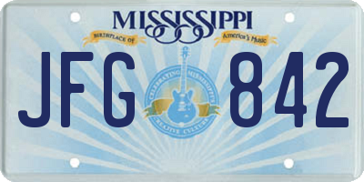 MS license plate JFG842