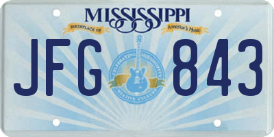 MS license plate JFG843