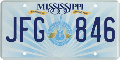 MS license plate JFG846