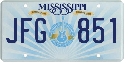 MS license plate JFG851