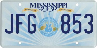 MS license plate JFG853
