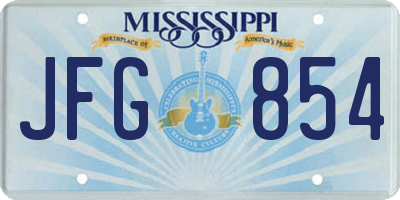 MS license plate JFG854