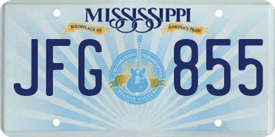 MS license plate JFG855