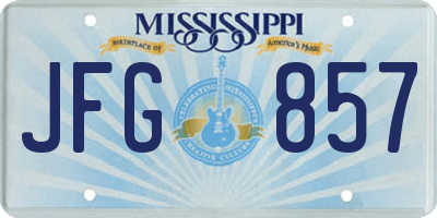 MS license plate JFG857
